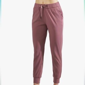 AJISAI Women's Joggers Pants Drawstring Pockets Lounge Wear Size Small Mauve